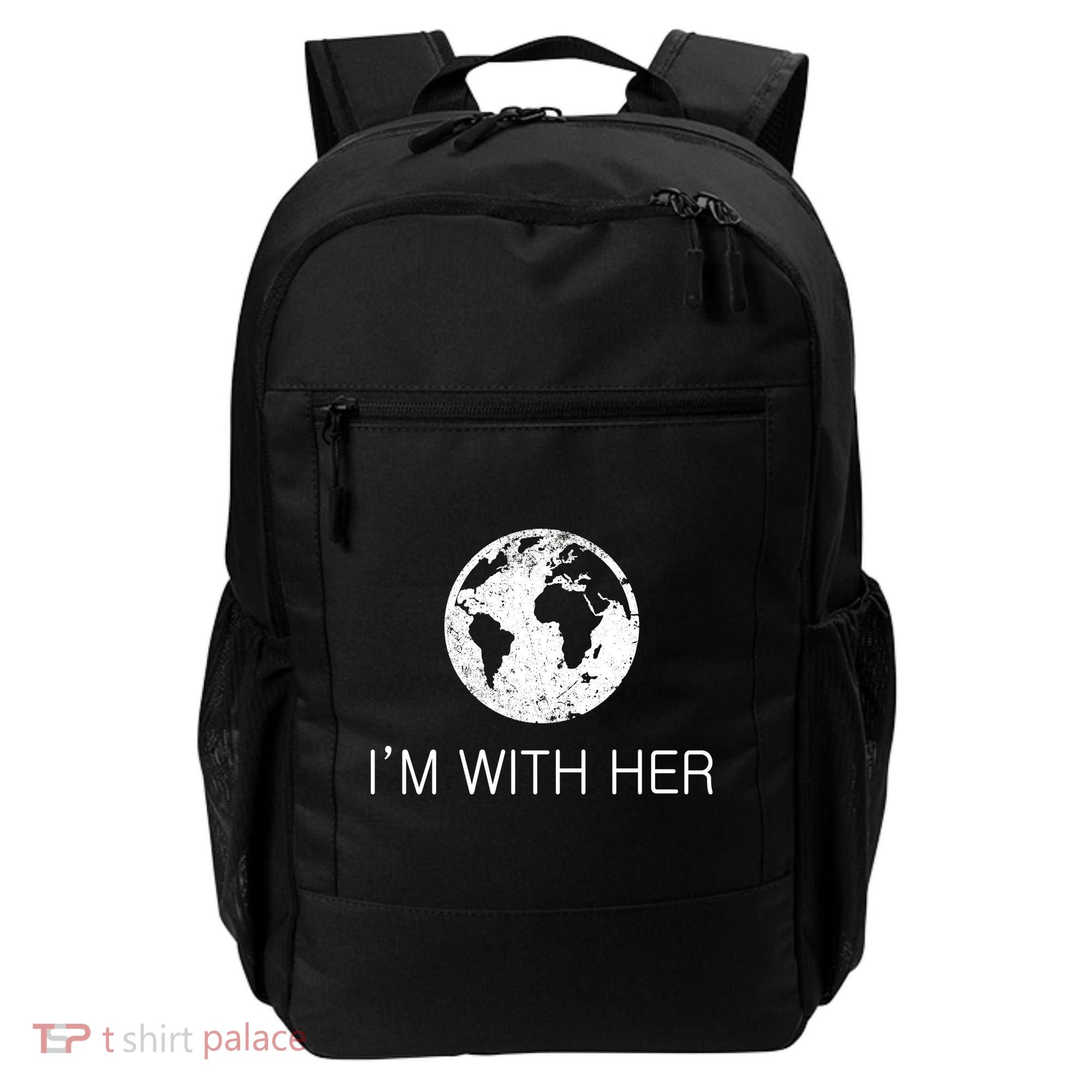 Distressed Earth Day I'm With Her Science March Backpack