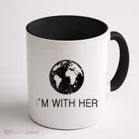 Distressed Earth Day I'm With Her Science March Coffee Mug thumb 1