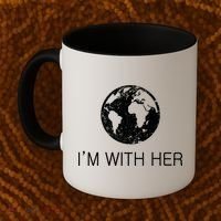 Distressed Earth Day I'm With Her Science March Coffee Mug thumb 2