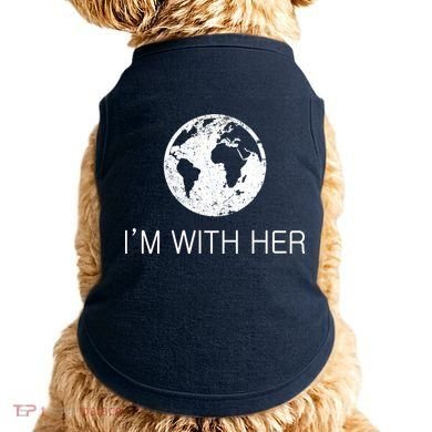 Distressed Earth Day I'm With Her Science March Doggie Tank