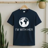 Distressed Earth Day I'm With Her Science March T-Shirt thumb 2