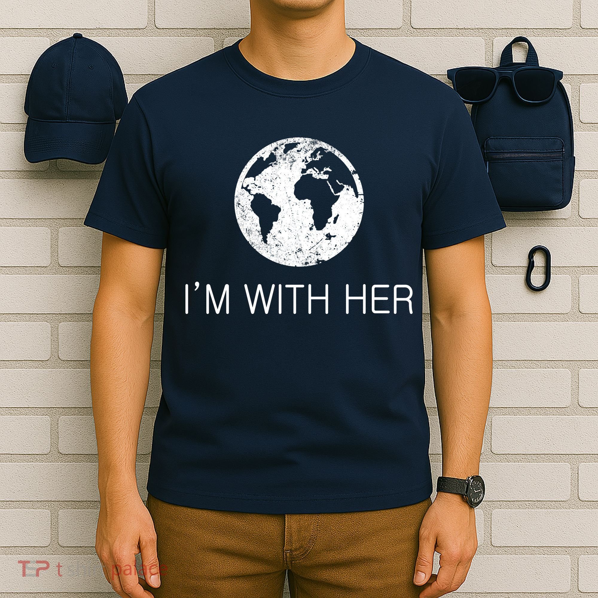 Distressed Earth Day I'm With Her Science March T-Shirt