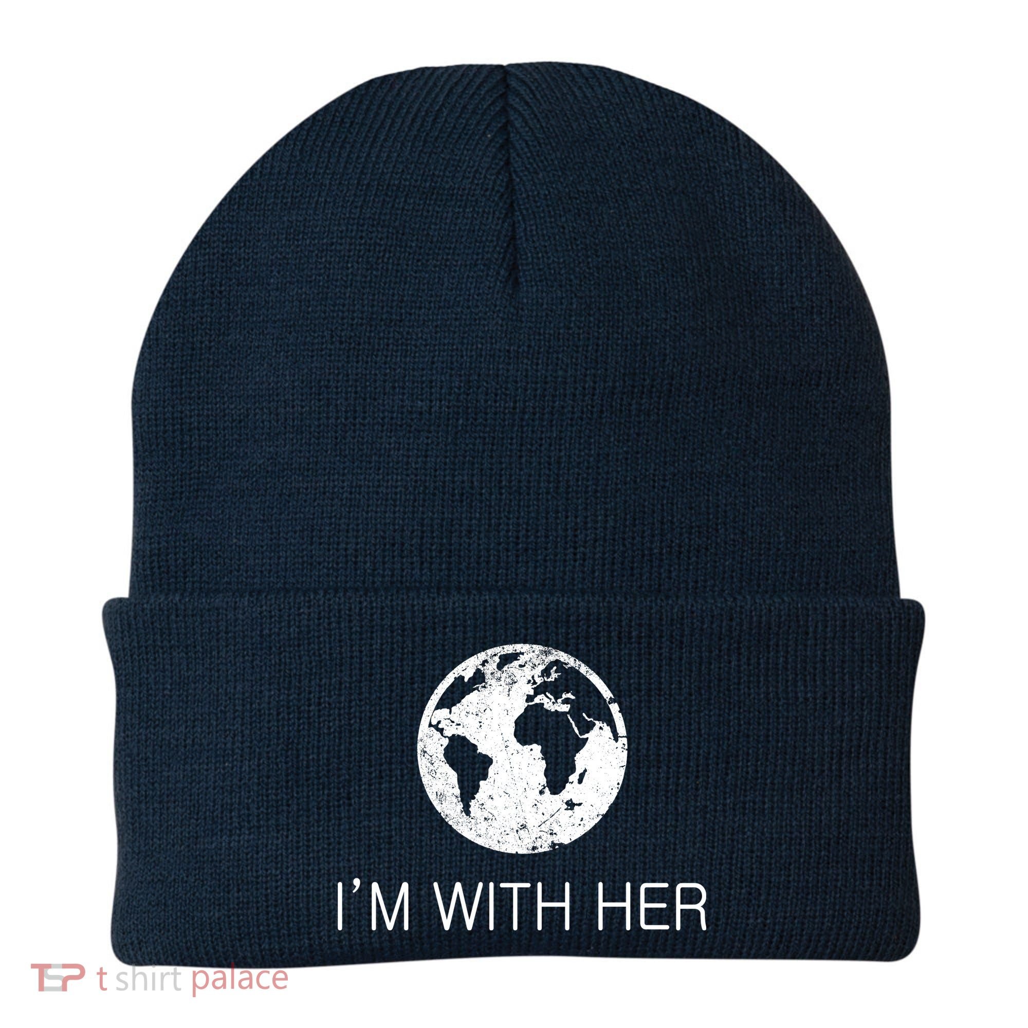 Distressed Earth Day I'm With Her Science March Beanie