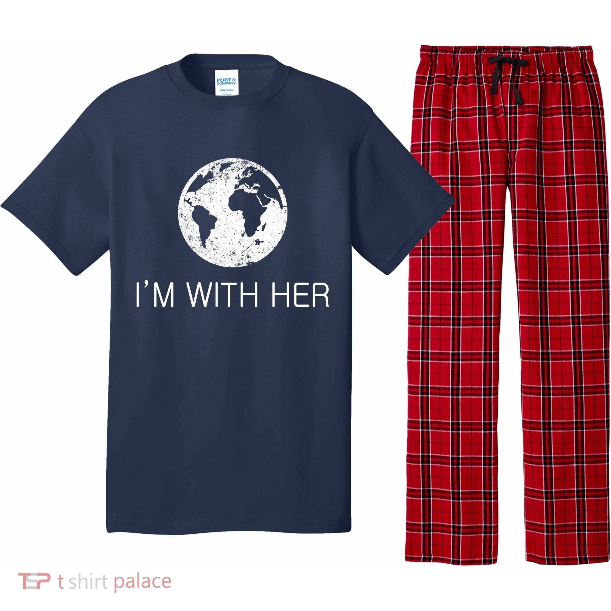 Distressed Earth Day I'm With Her Science March Pajama Set