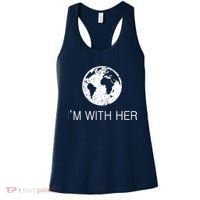 Distressed Earth Day I'm With Her Science March Women's Tank Top thumb 0