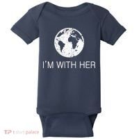 Distressed Earth Day I'm With Her Science March Baby Bodysuit thumb 0