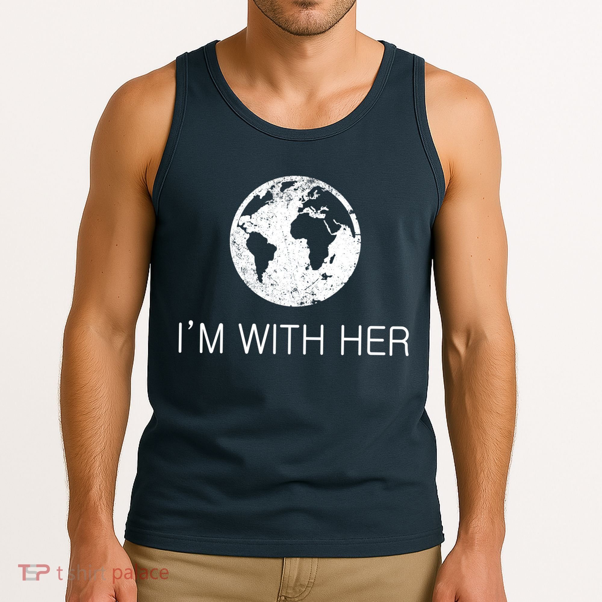 Distressed Earth Day I'm With Her Science March Tank Top