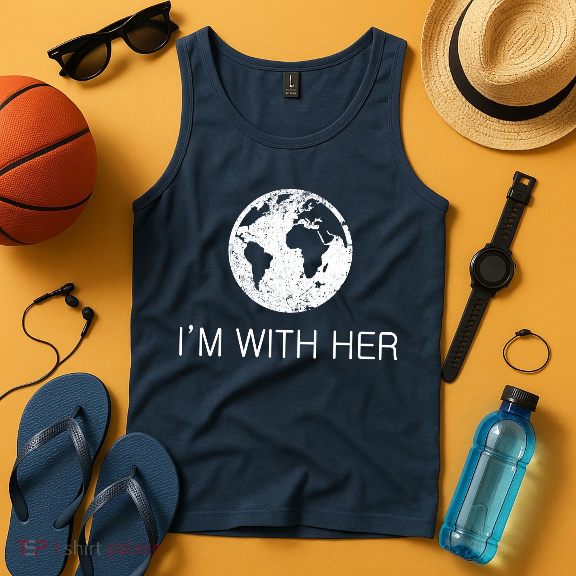 Distressed Earth Day I'm With Her Science March Tank Top