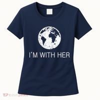 Distressed Earth Day I'm With Her Science March Women's T-Shirt thumb 0