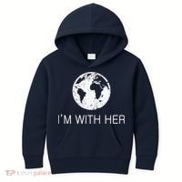 Distressed Earth Day I'm With Her Science March Kids Hoodie thumb 0