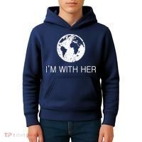 Distressed Earth Day I'm With Her Science March Kids Hoodie thumb 4