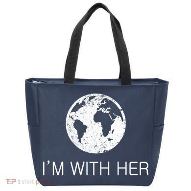 Distressed Earth Day I'm With Her Science March Tote Bag