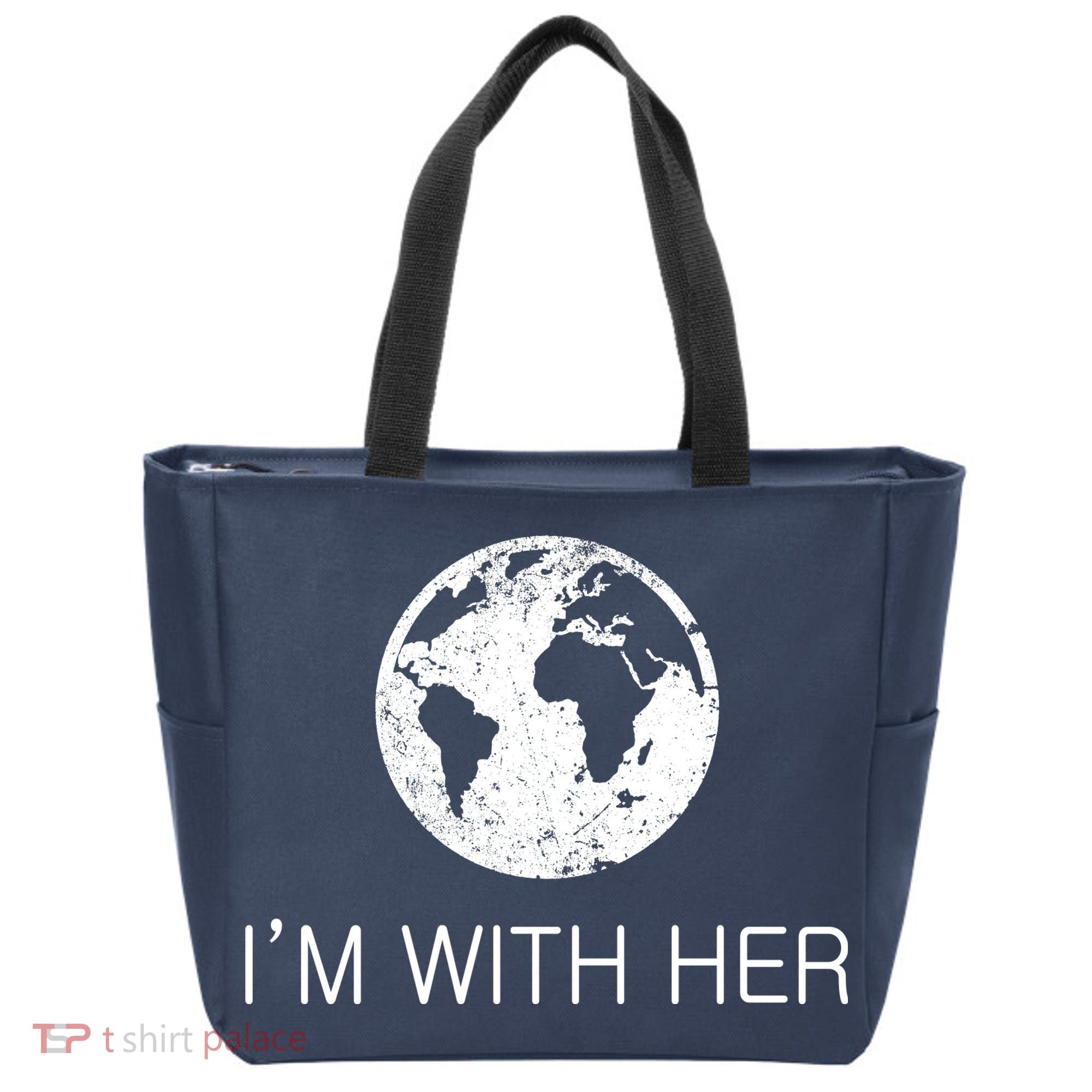 Distressed Earth Day I'm With Her Science March Tote Bag