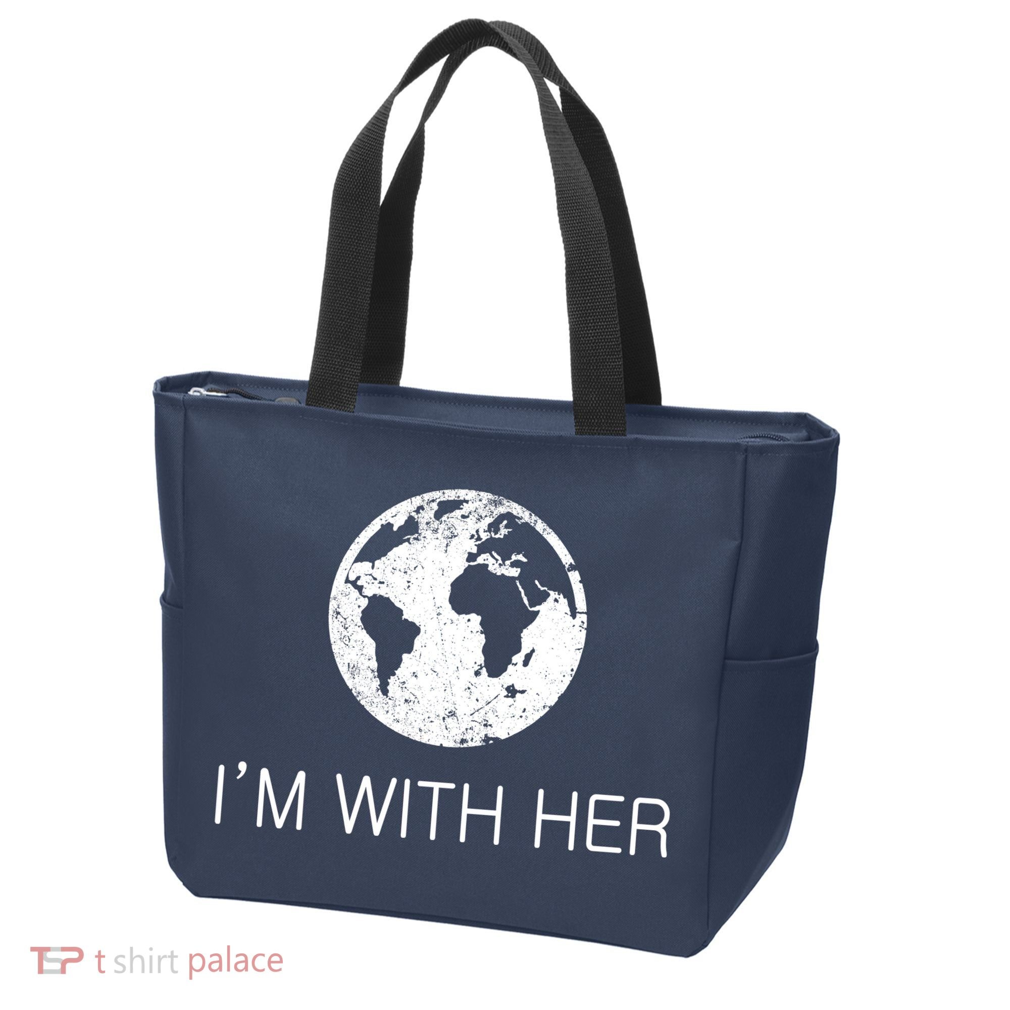 Distressed Earth Day I'm With Her Science March Tote Bag