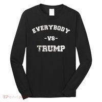 Distressed Everybody VS Trump Long Sleeve Shirt thumb 0