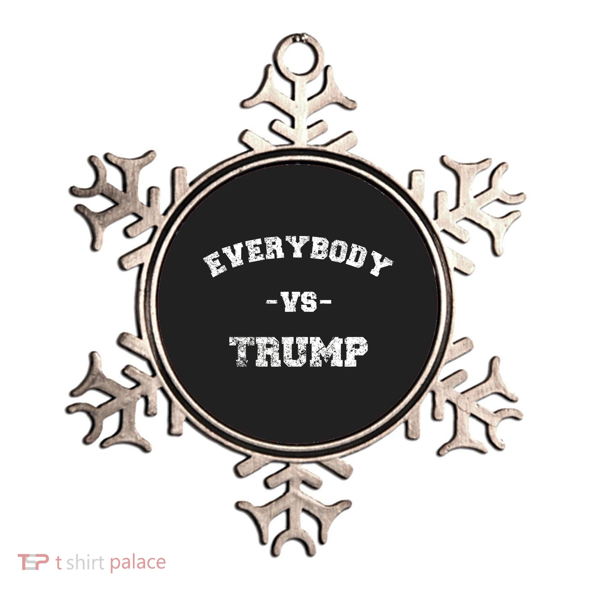 Distressed Everybody VS Trump Ornament