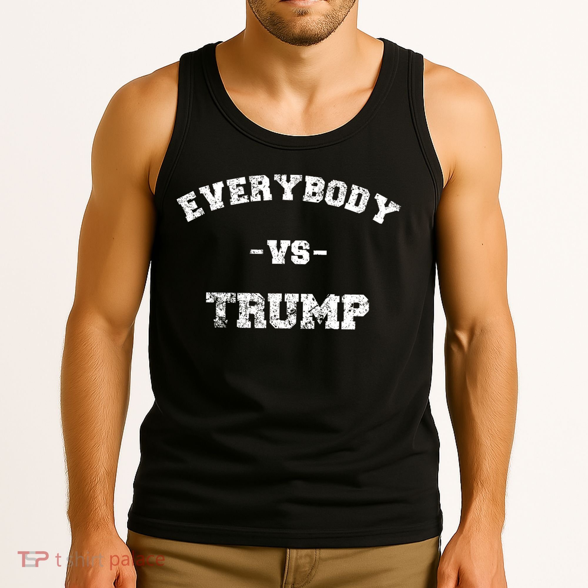 Distressed Everybody VS Trump Tank Top