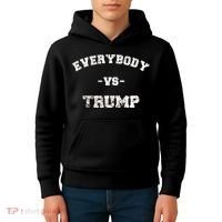 Distressed Everybody VS Trump Kids Hoodie thumb 4