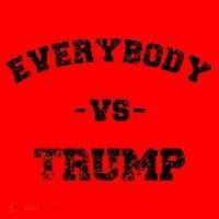 Distressed Everybody VS Trump Santa Hat thumb 1