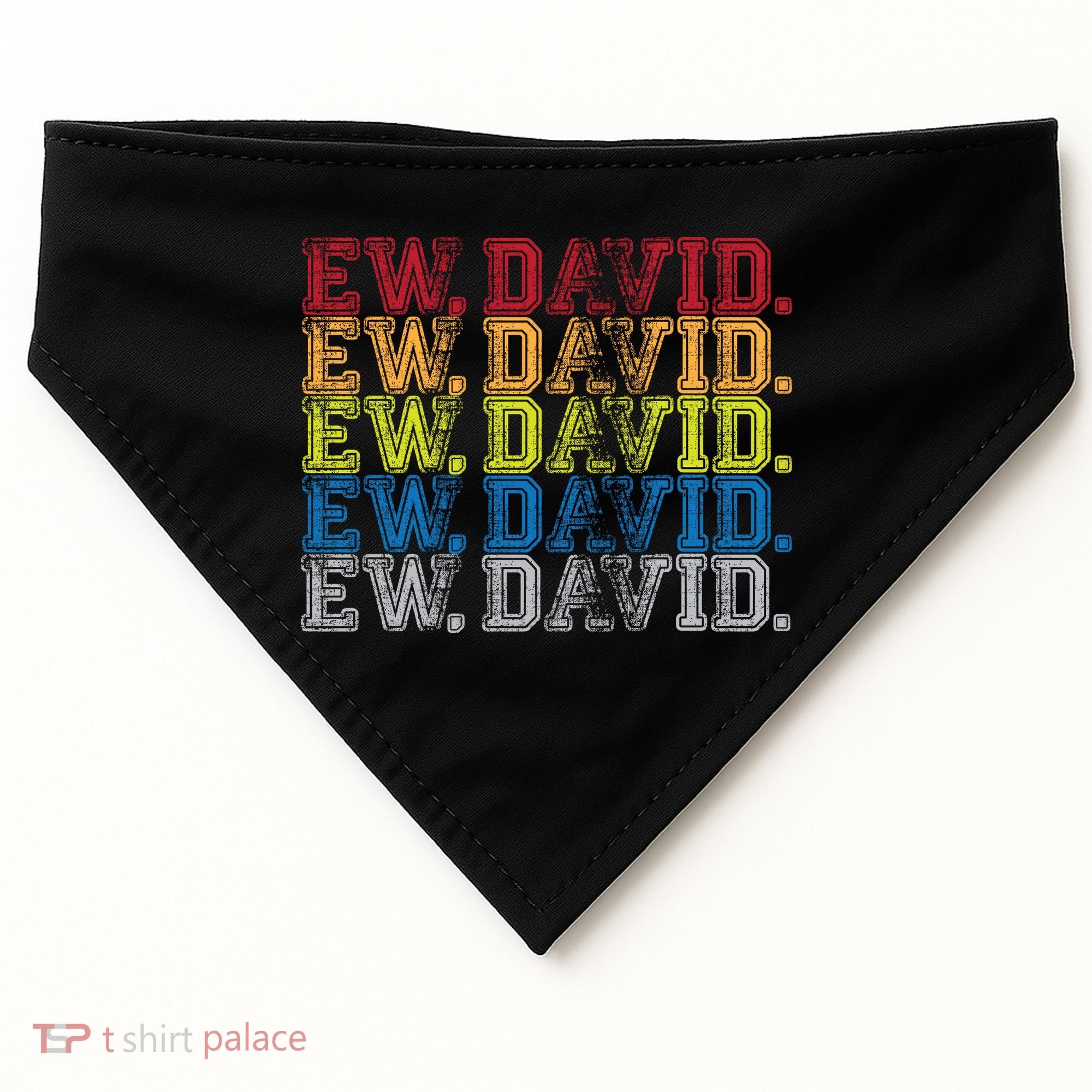 Distressed Ew, David USA-Made Doggie Bandana