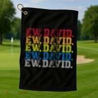 Distressed Ew, David Golf Towel thumb 1