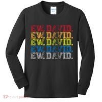 Distressed Ew, David Kids Long Sleeve Shirt thumb 0