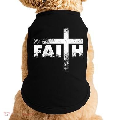 Distressed Faith Cross  Doggie Tank