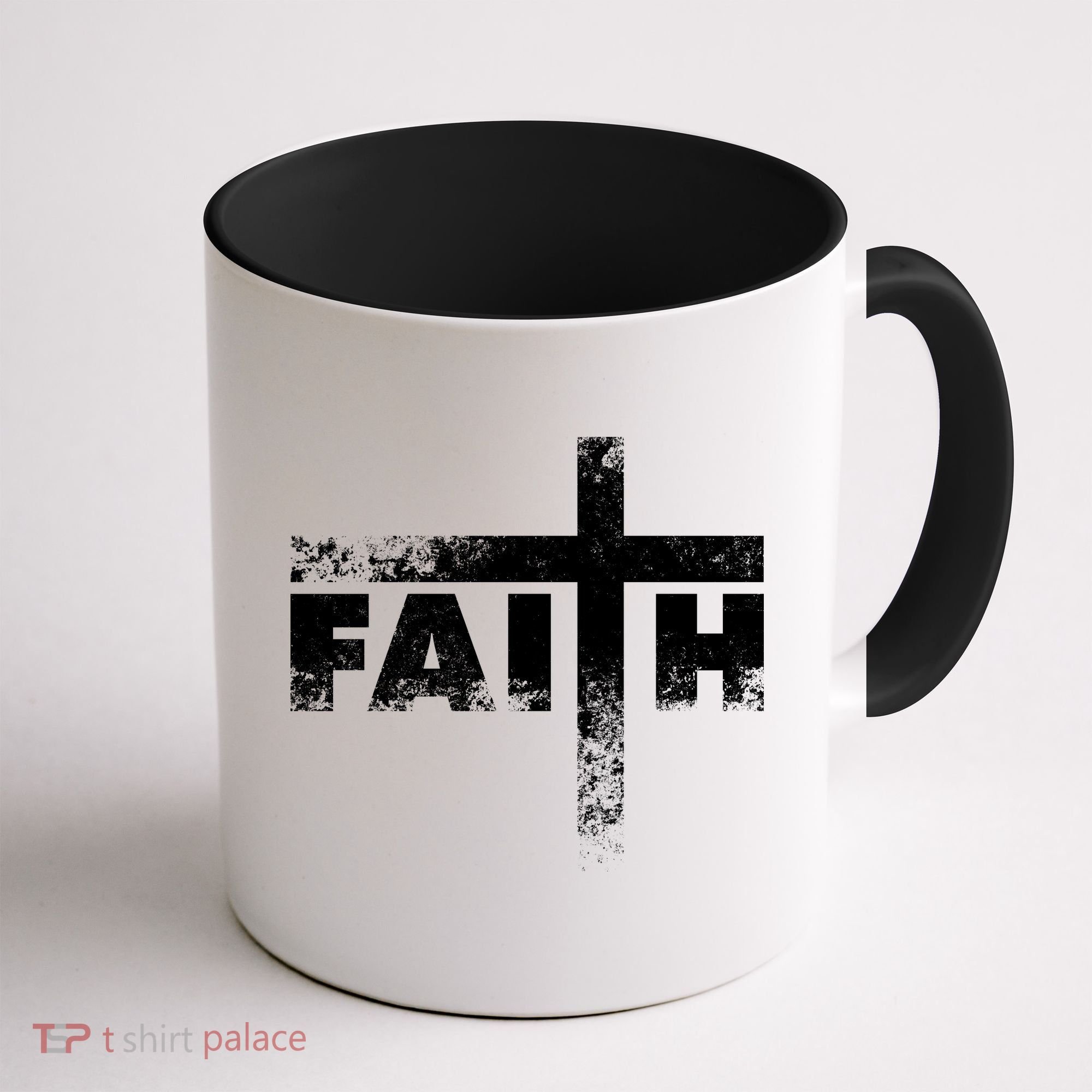 Distressed Faith Cross  Coffee Mug