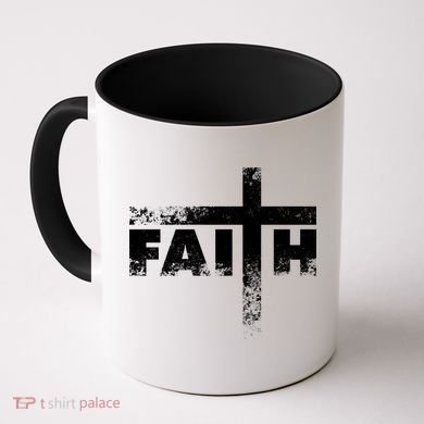 Distressed Faith Cross  Coffee Mug