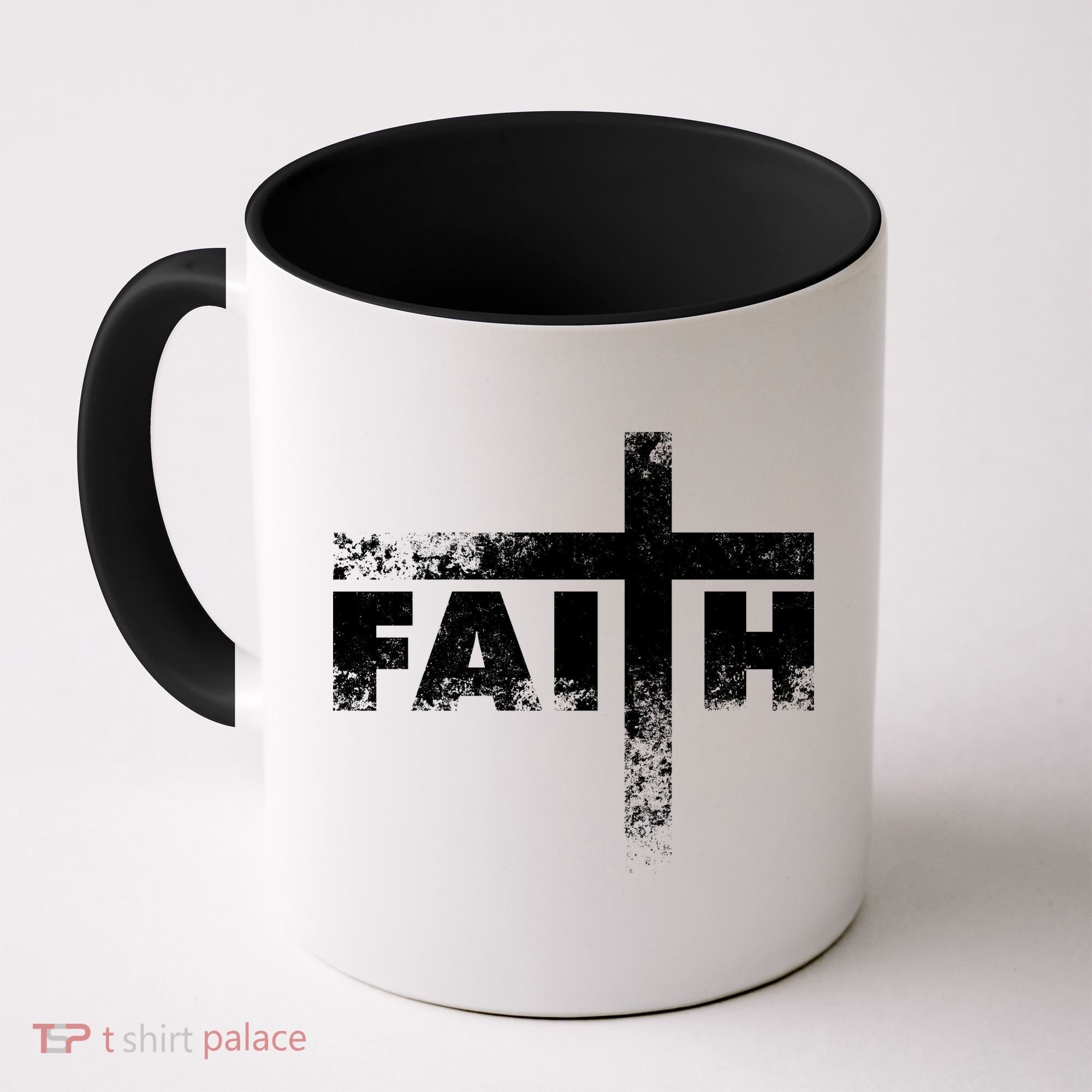 Distressed Faith Cross  Coffee Mug