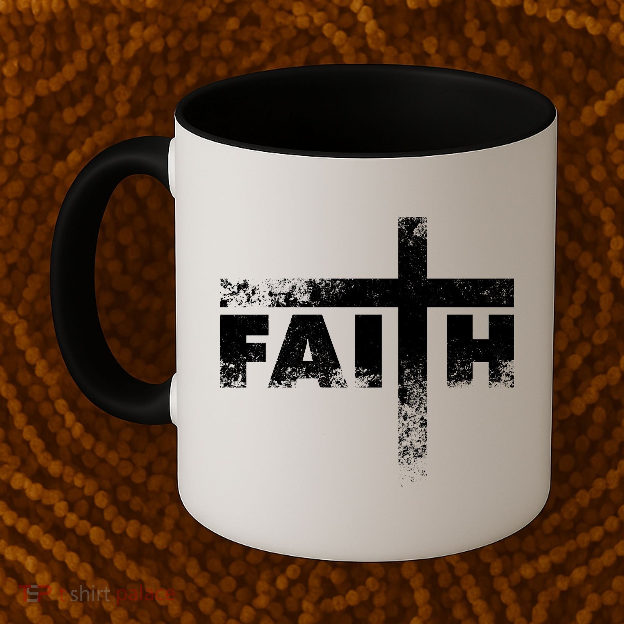 Distressed Faith Cross  Coffee Mug