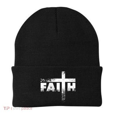 Distressed Faith Cross  Beanie