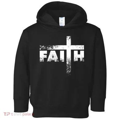 Distressed Faith Cross  Toddler Hoodie