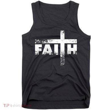 Distressed Faith Cross  Tank Top