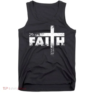 Distressed Faith Cross  Tank Top