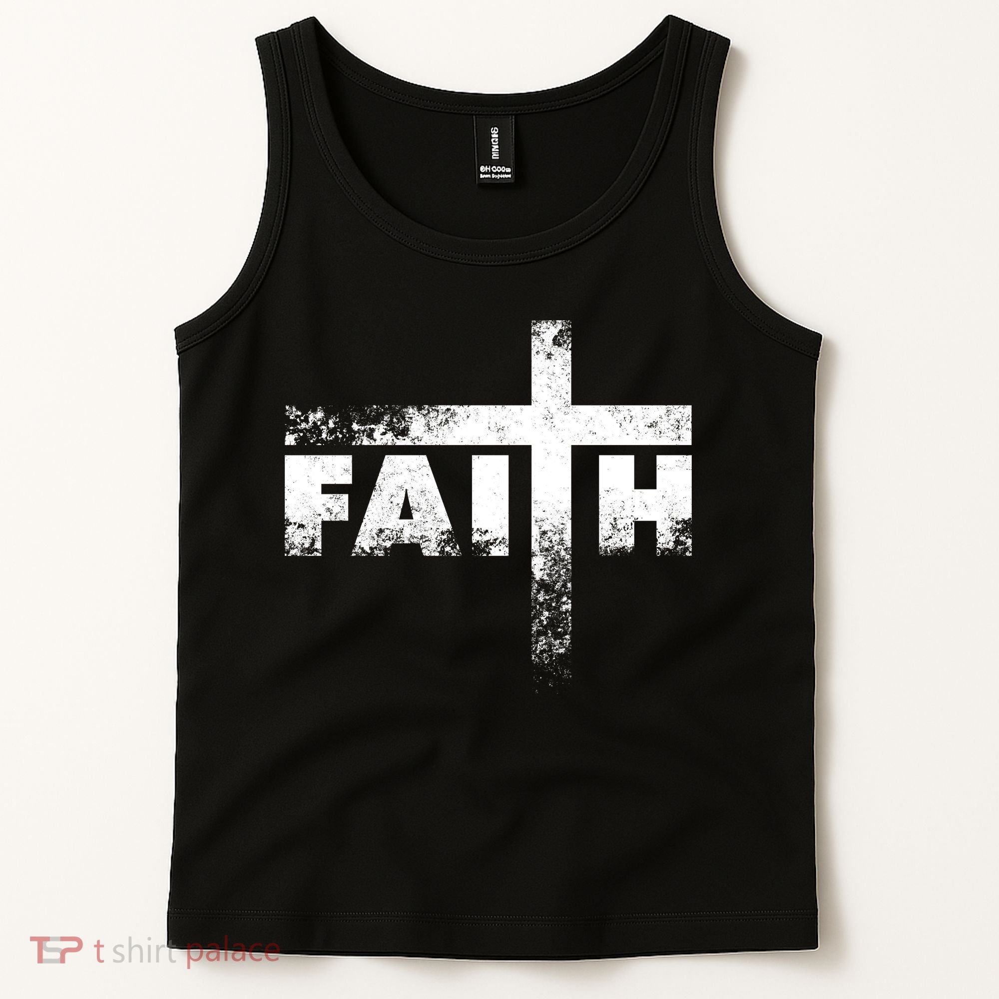 Distressed Faith Cross  Tank Top