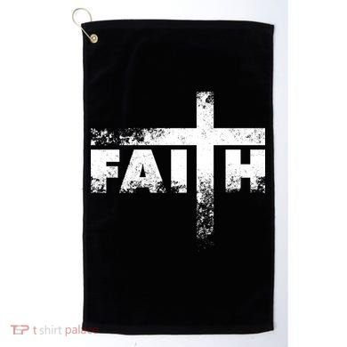 Distressed Faith Cross  Golf Towel