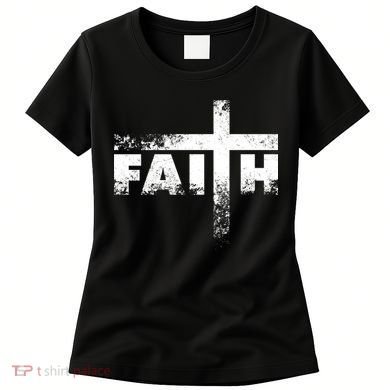Distressed Faith Cross  Women's T-Shirt