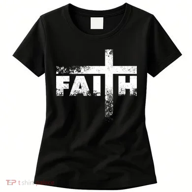 Distressed Faith Cross Women's T-Shirt