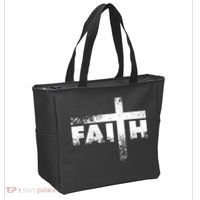 Distressed Faith Cross  Tote Bag thumb 2