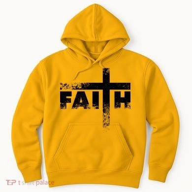Distressed Faith Cross  Hoodie
