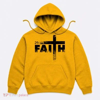 Distressed Faith Cross  Hoodie