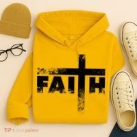 Distressed Faith Cross  Hoodie thumb 4