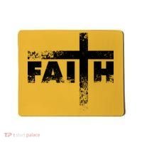 Distressed Faith Cross  Mousepad thumb 0