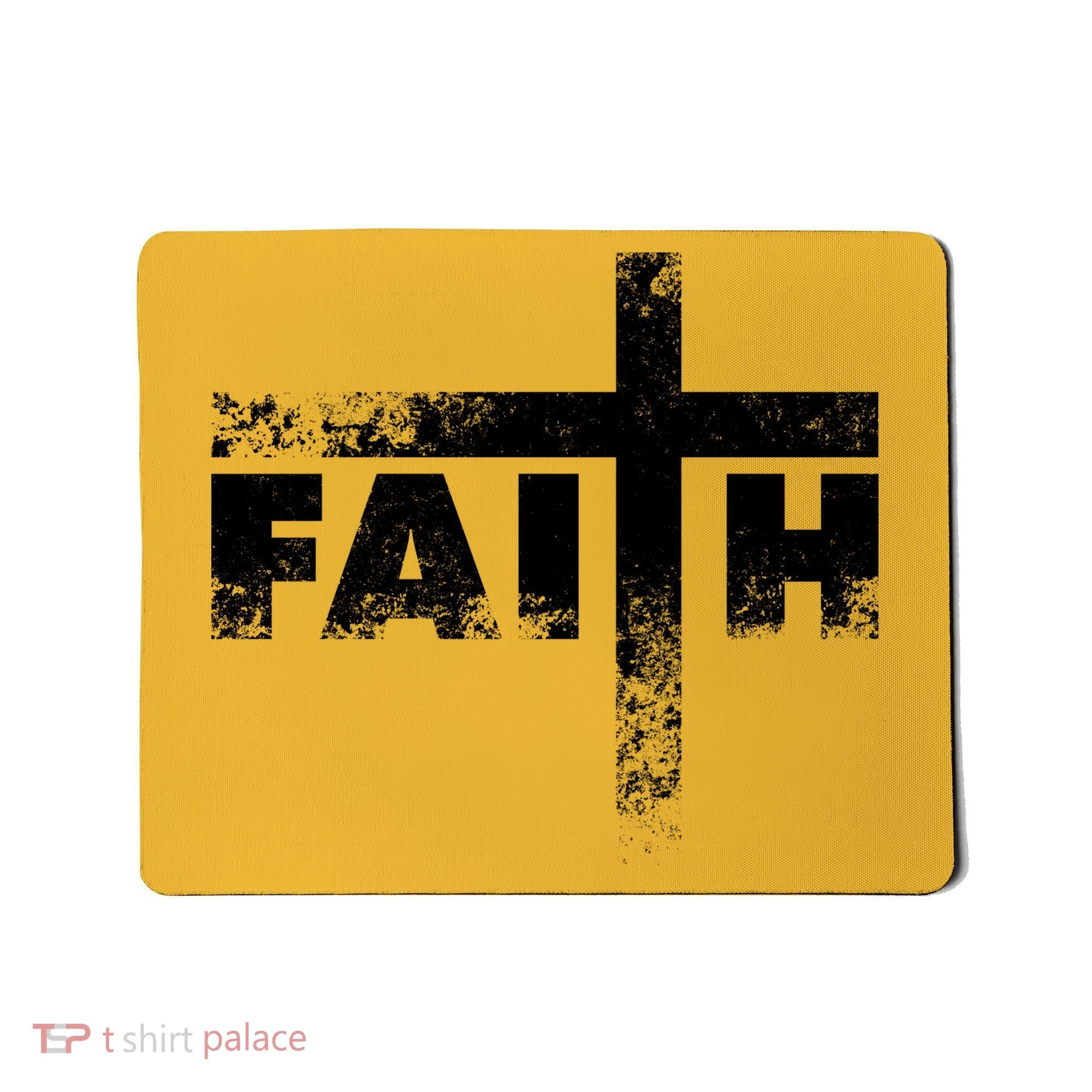 Distressed Faith Cross  Mousepad