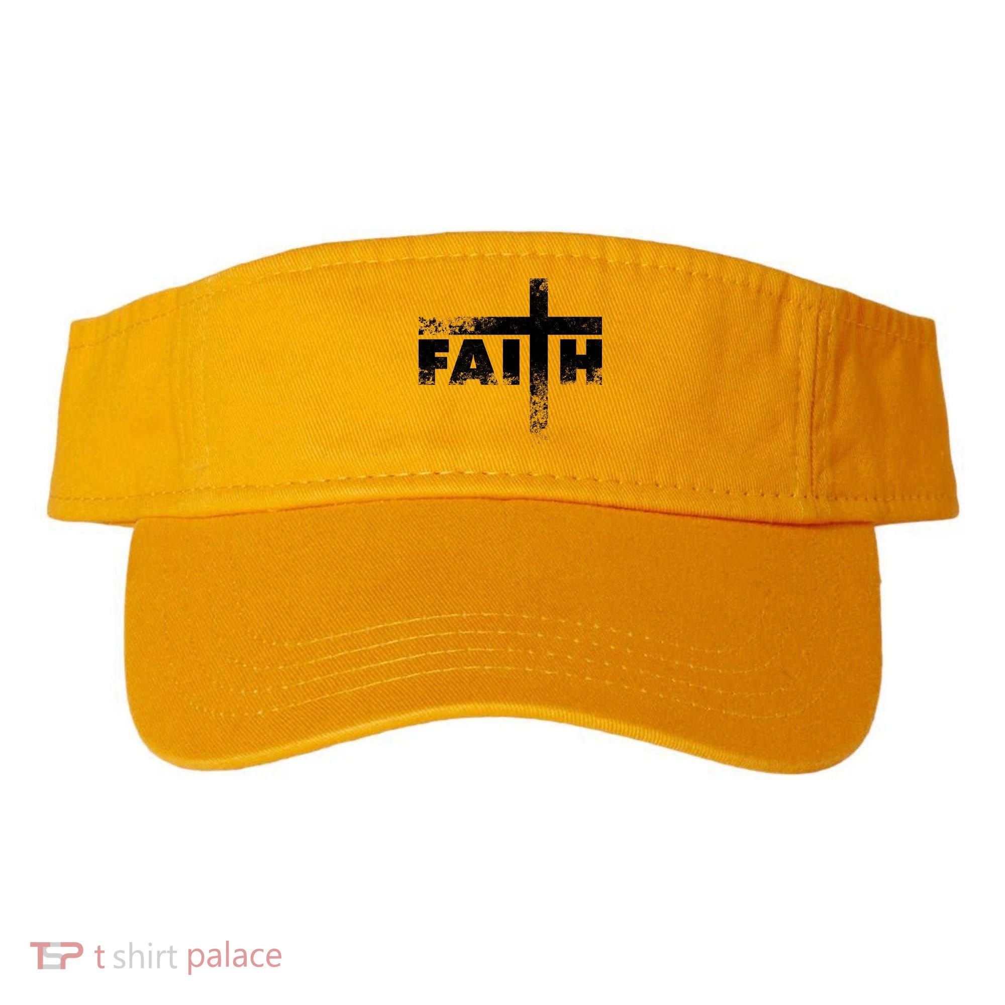 Distressed Faith Cross  Visor