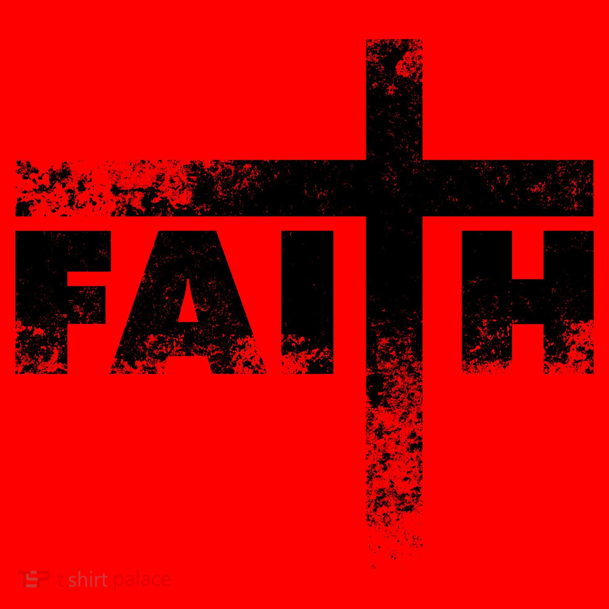 Distressed Faith Cross  Santa Hat