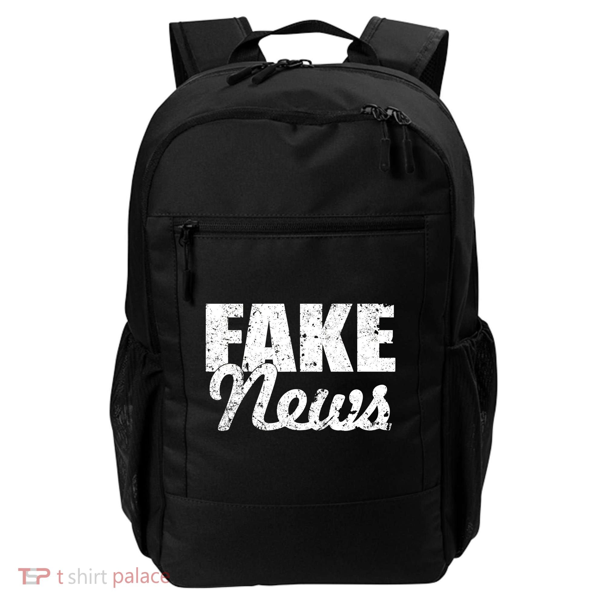 Distressed Fake News Logo Backpack