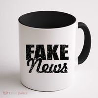 Distressed Fake News Logo Coffee Mug thumb 1