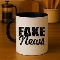 Distressed Fake News Logo Coffee Mug thumb 4